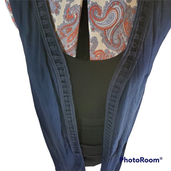 B Collection By Bobeau | Navy Blue Sleeveless Vest with Strap Detail | Size S - Picture 2 of 7